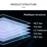 Transparent Opaque Office Decoration Pdlc Switchable Smart Dimming Film For Glass Privacy